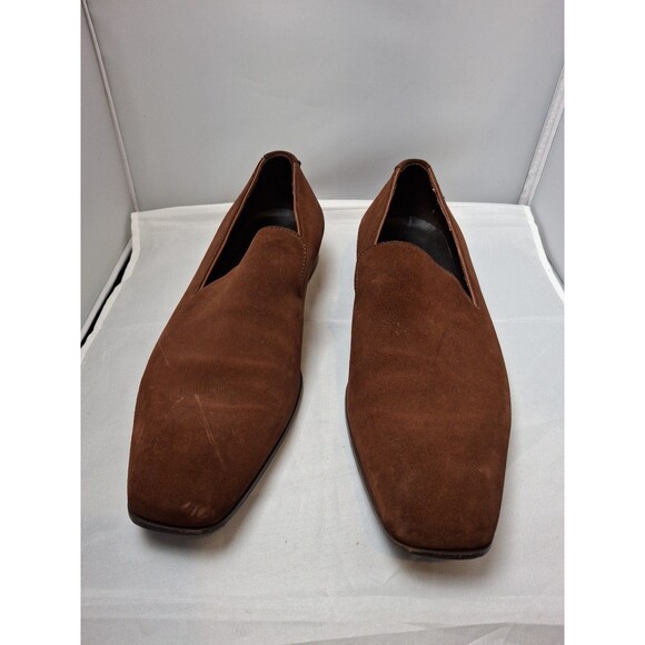 DONALD J PLINER Men\'s Luxury Suede Loafers Cognac Brown Size 9.5 main image 7